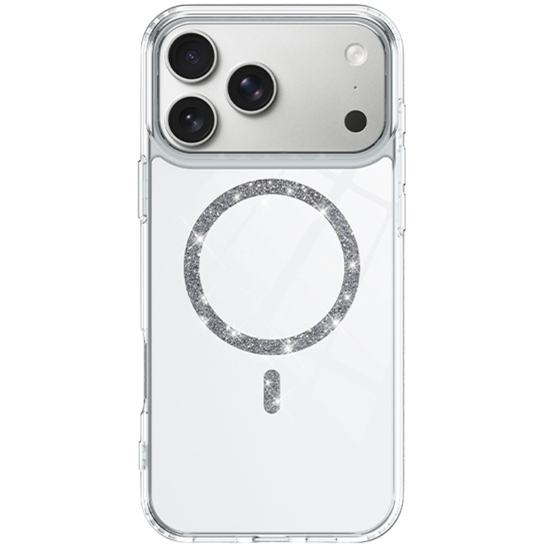 Apple İphone 17 Pro Max Live Diamond Magsafe Kapak - Şeffaf