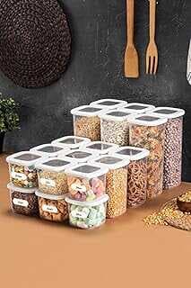 Vienev Vienev Foly Etiketli Kare Erzak Saklama Kabı 18'Li Set 6X(0,55 Litre, 1,2 Litre, 1,75 Litre)