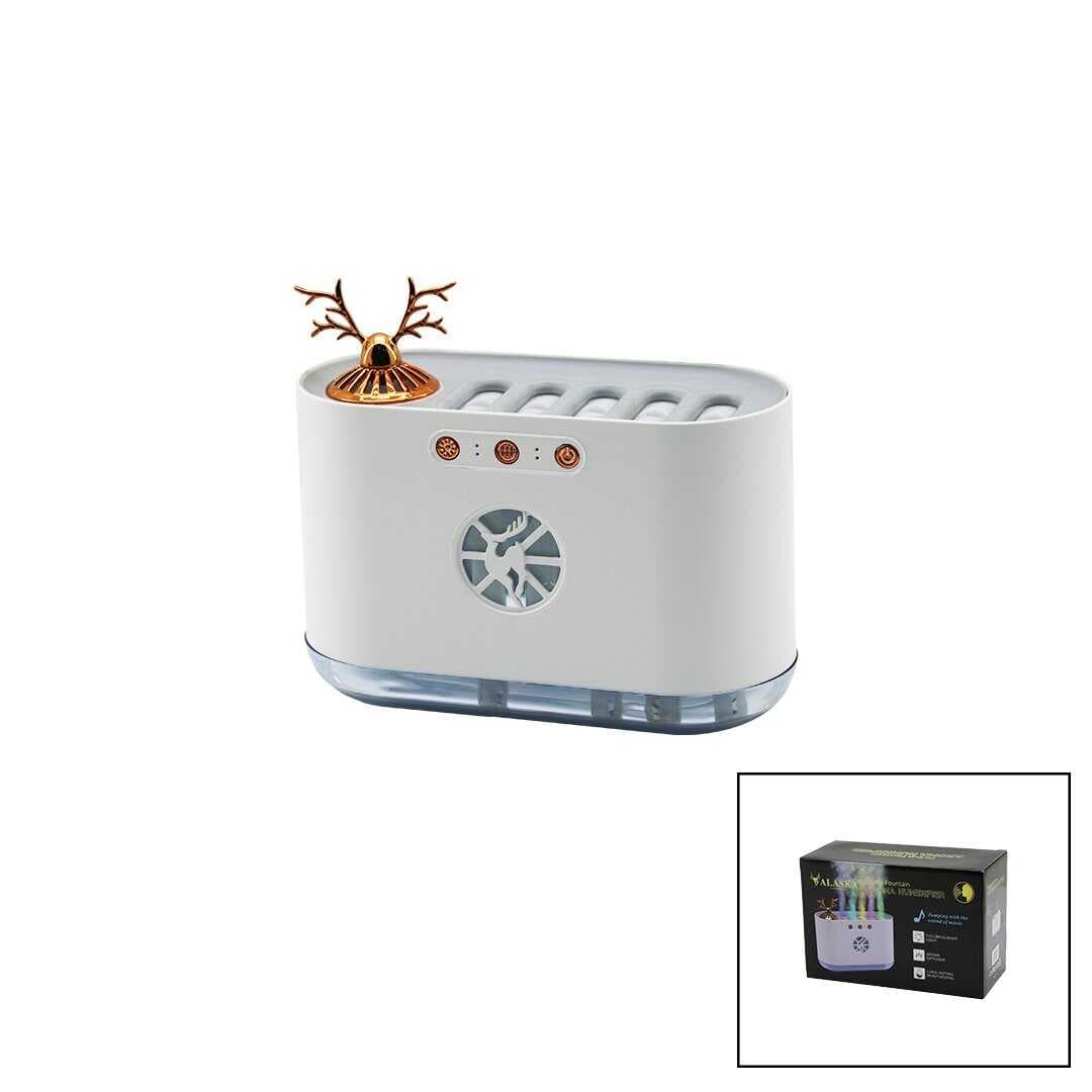 GEYİK FİGÜRLÜ 700ML SESE DUYARLI USB ŞARJLI - RENKLİ LEDLİ IŞIK HAVA NEMLENDİRİCİ BUHAR MAKİNE - KOKU GİDERİCİ 4.5W (5430)