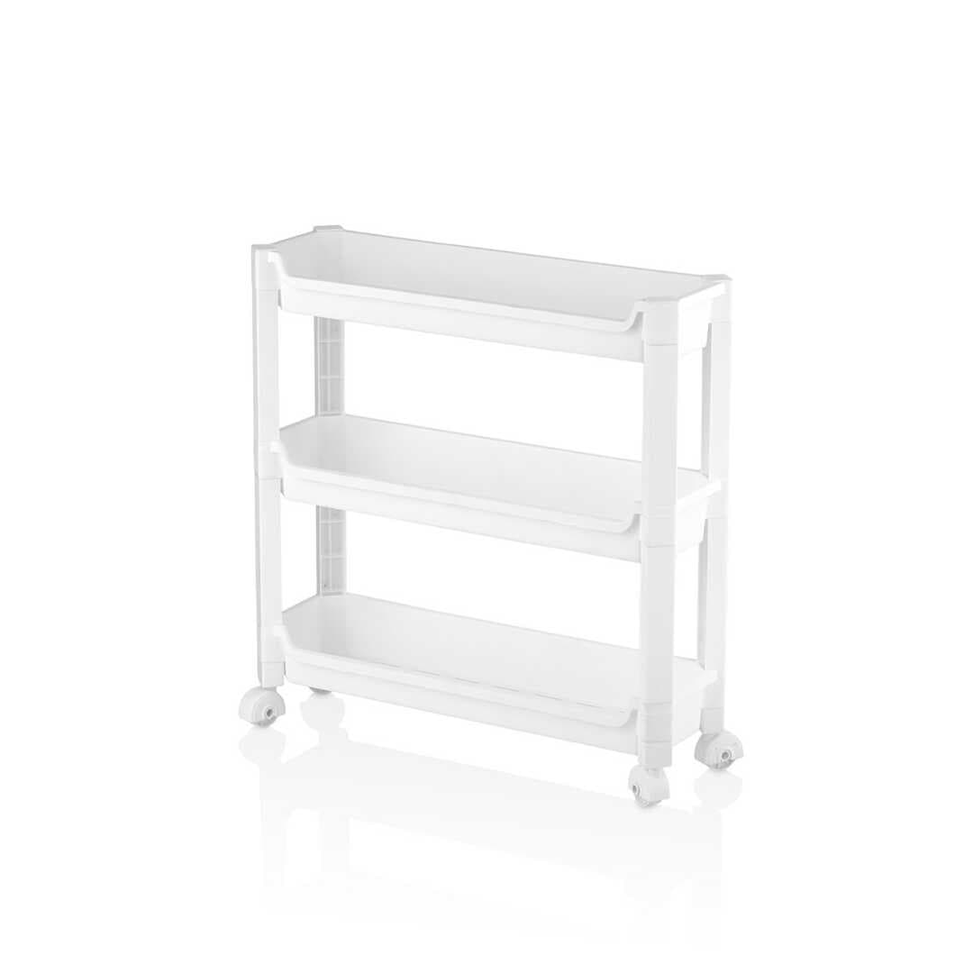 RAFTY 3 KATLI TEKERLEKLİ SEPET ORGANİZER DÜZENLEYİCİ RAF ÜNİTESİ 465X145X480MM (5430)