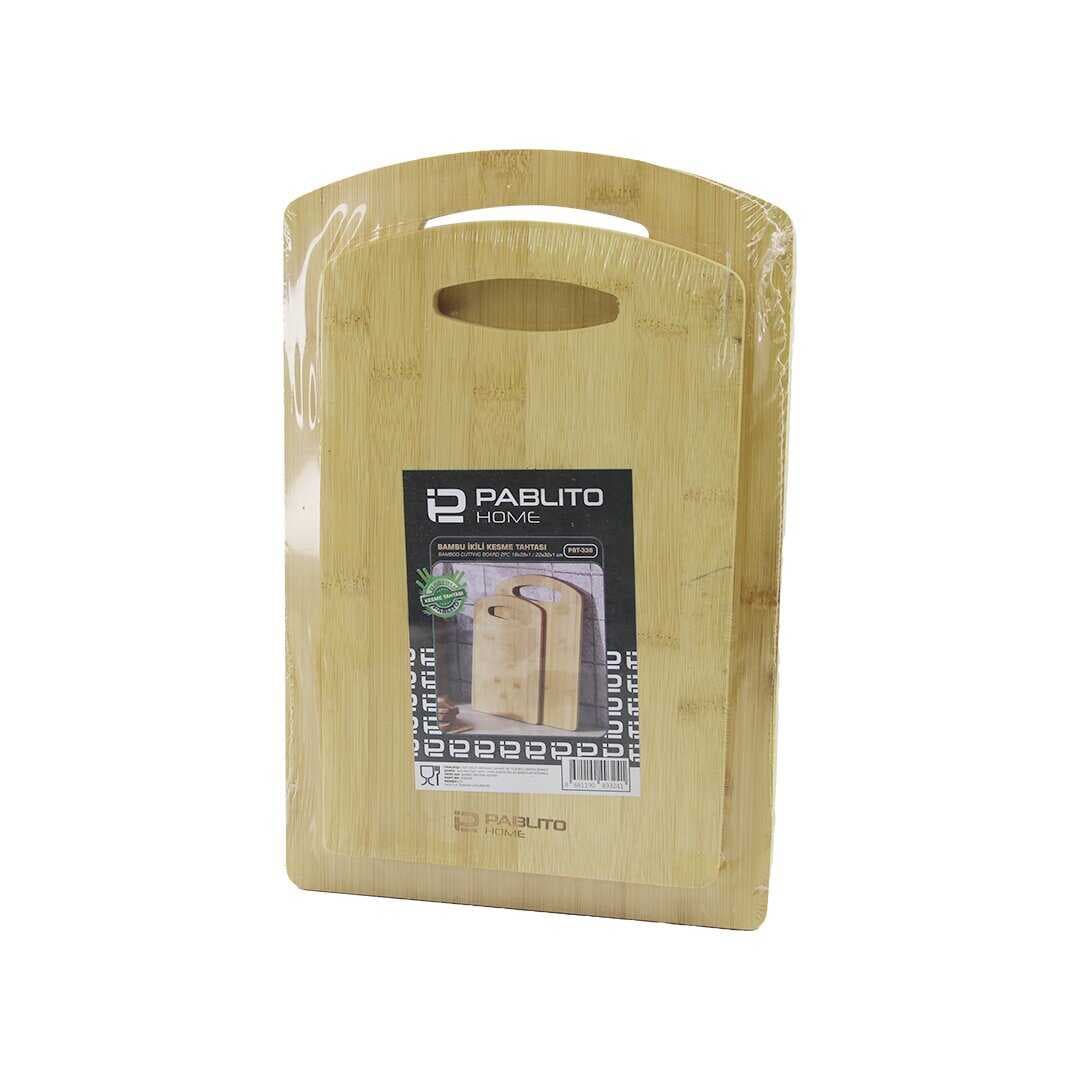 2PCS SET  AHŞAP BAMBU KESİM PANOSU - KESME TAHTASI  18X28X1CM--22X32X1CM (5430)