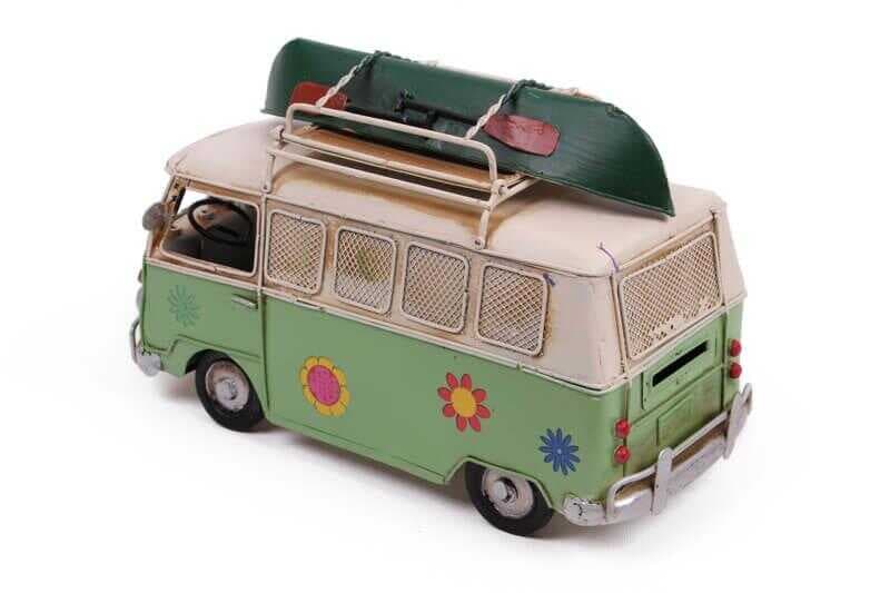 Dekoratif Metal Minibüs Çerçeveli ve Kumbaralı Hediyelik (3098) (477477)