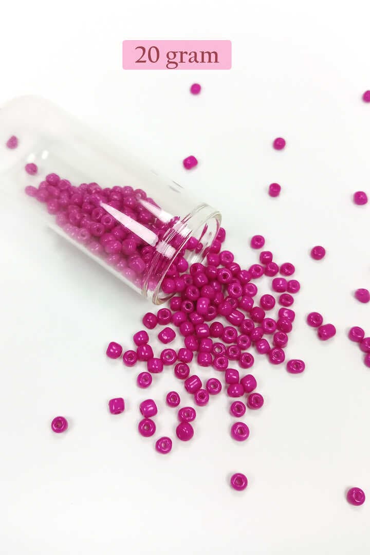 Dökme Cam Kum Boncuk Büyük Boy (6/0) 4 mm - 4 Renk - Toplam 80 Gram - BNC412