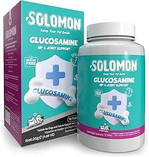 Solomo Glucosamie Tablet Kedi ve Köpekler içi Eklem ve Kas Sağlığı Destekleyici Glukozami Takviye Gıda 75 Tablet