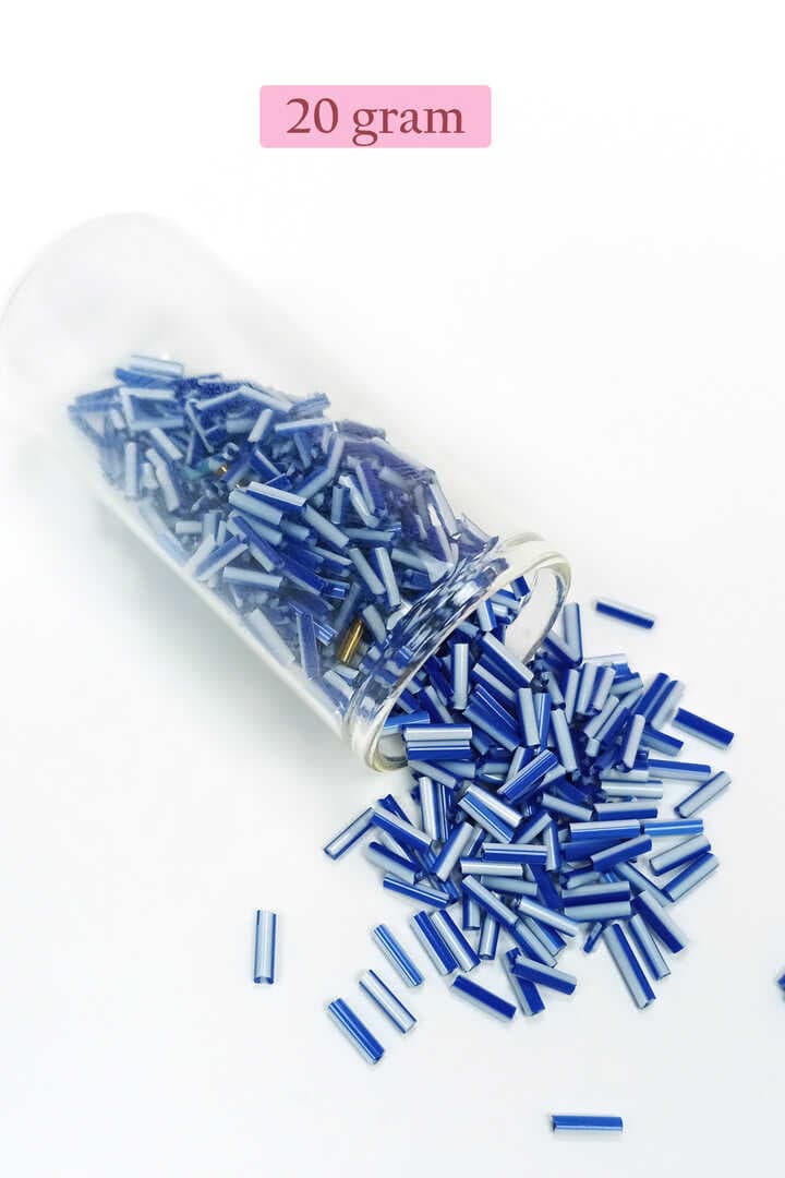 Uzun Boru Kesme Boncuk Çap 2mm Uzunluk 10 mm - 4 Renk - Toplam 80 Gram - BNC428