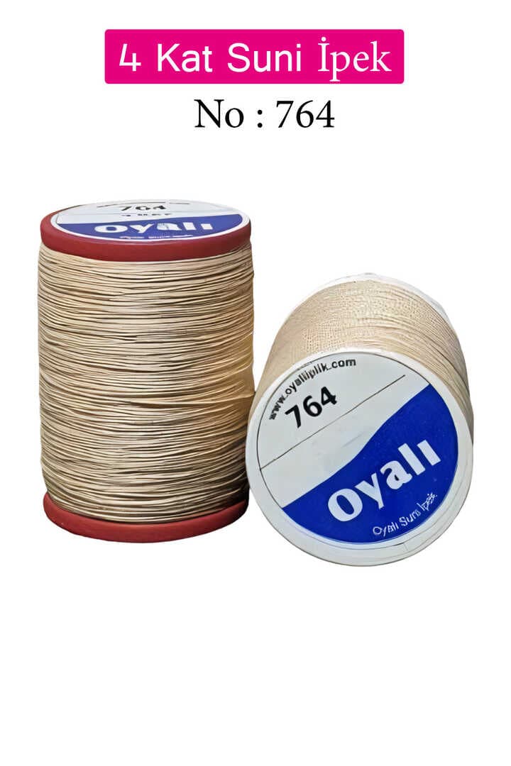 Oyalı 4 Kat Suni İpek İplik İğne Oyası Boncuk İpi Tığ Oyası No:764