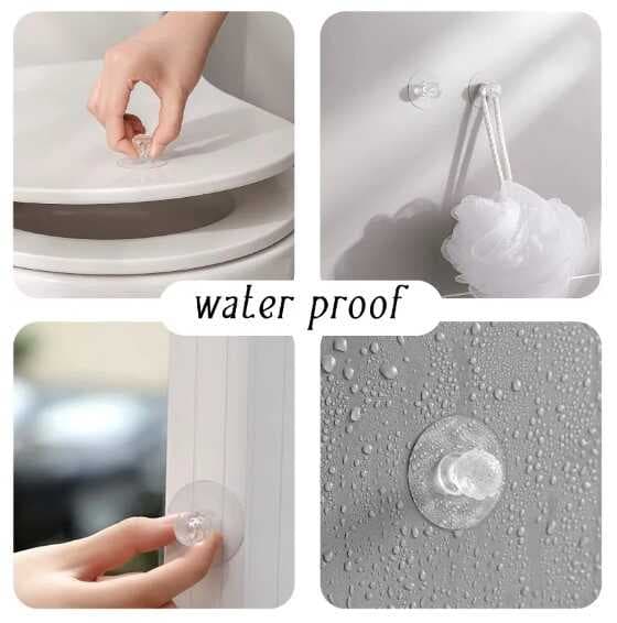 Büyük Boy Çok Amaçlı Yapışkan Kristal Tutacak Kulp 4 Adet