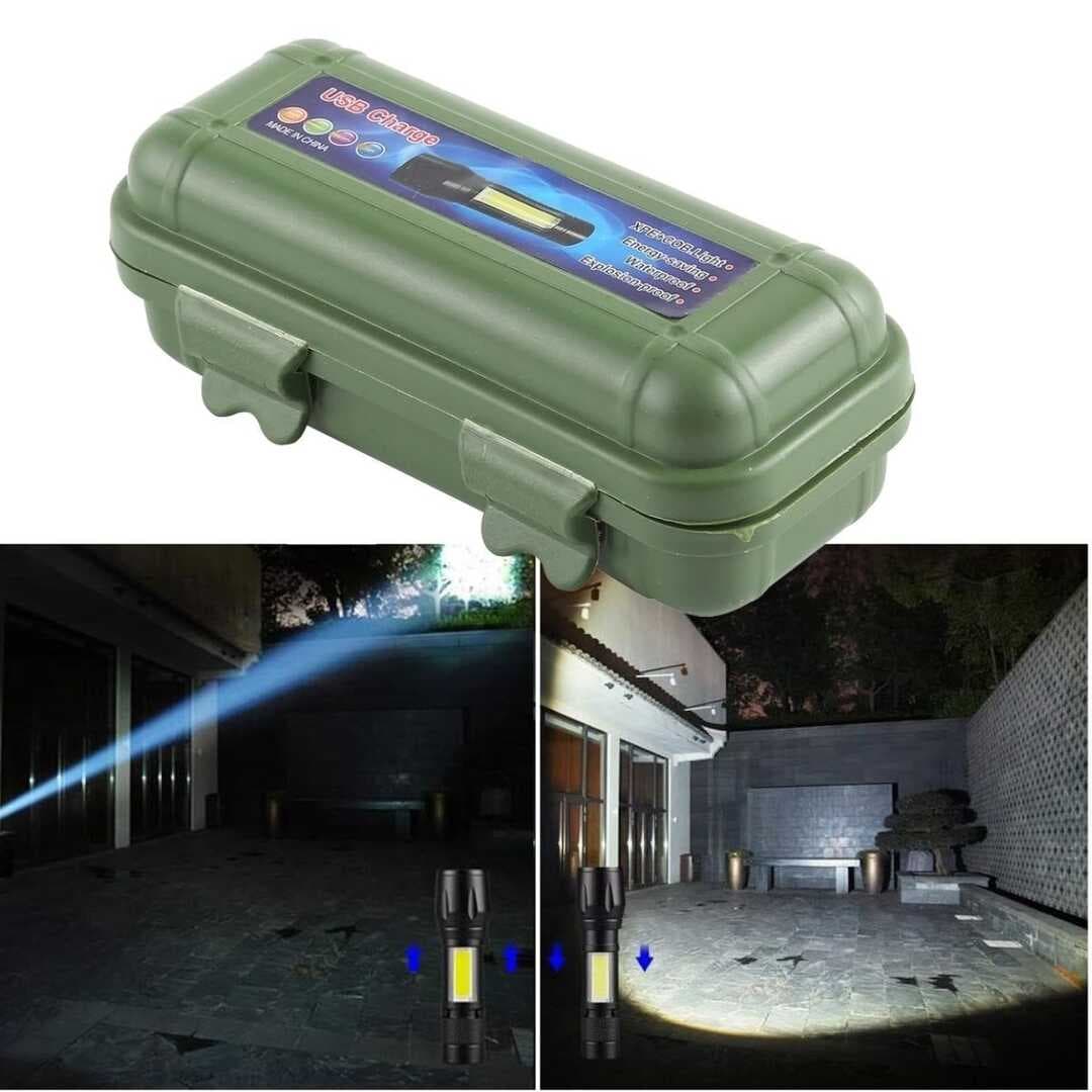 Kutulu Mini El Feneri – Taşınabilir LED Kamp ve Acil Durum El Lambası Plastik Gövde (5430)