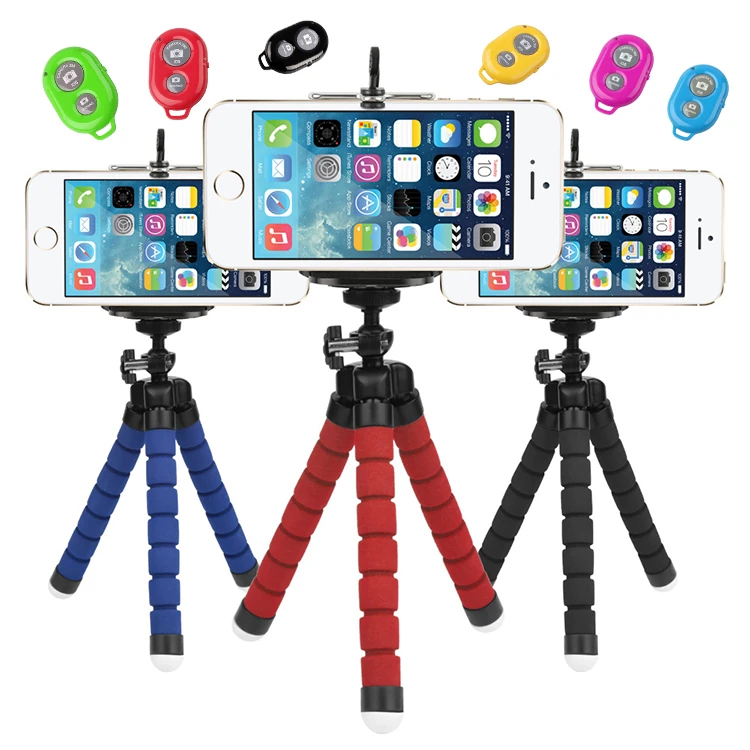 Mini Tripod Selfie Masa Üstü Stand + Bluetooth Kumanda-(5775)