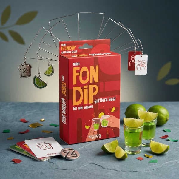 Mini Fondip Çiftlere Özel Eğlenceli Kart Oyunu