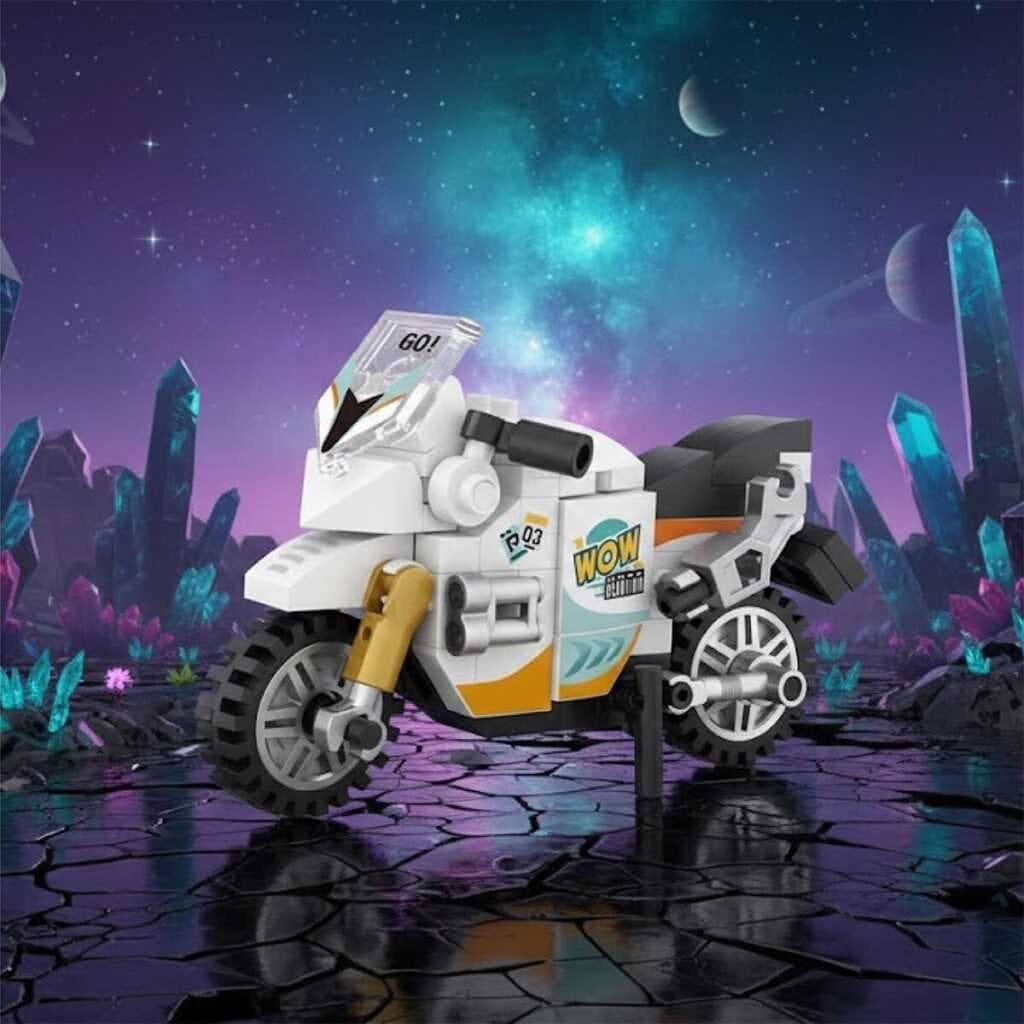 LZ-8624  MOTORSİKLET 120 PARÇA BLOCK OYUNCAK MİNİ POŞET