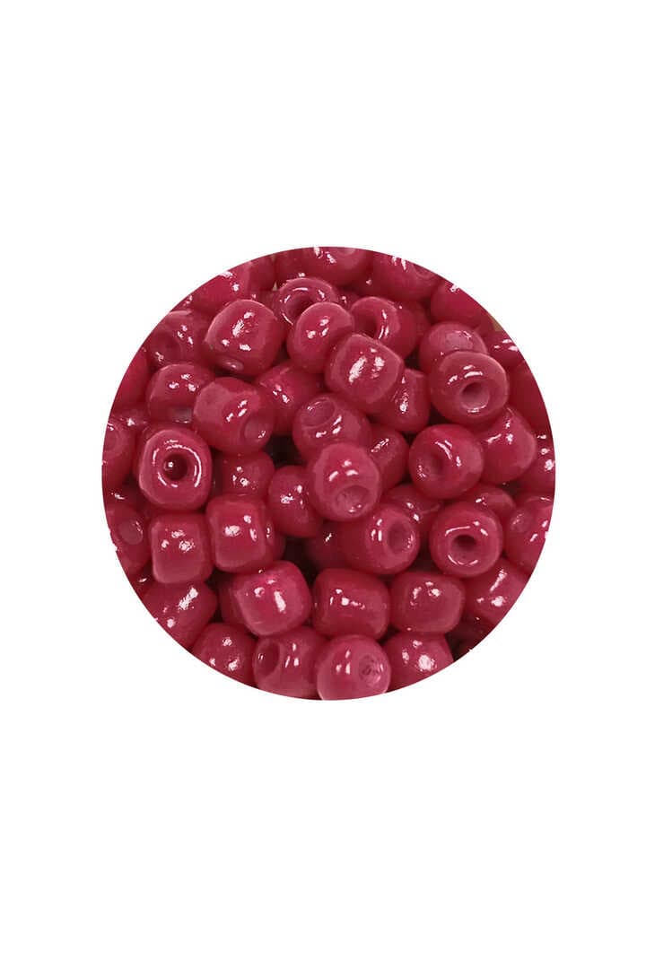 Dökme Cam Kum Boncuk Büyük Boy (6/0) 4 mm - 20 Gram - Bordo - BNC097