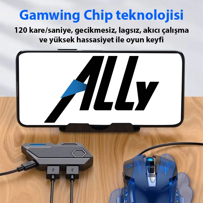 ALLY Mix Elite Plus - PUBG denetleyicisi için Gamepad mobil oyun klavye Mouse dönüştürücü Bluetooth Android oyun adaptörü-(5775)