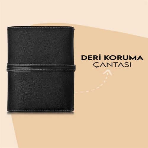24'LÜ PROFESYONEL DERİ ÇANTALI MAKYAJ FIRÇA SETİ