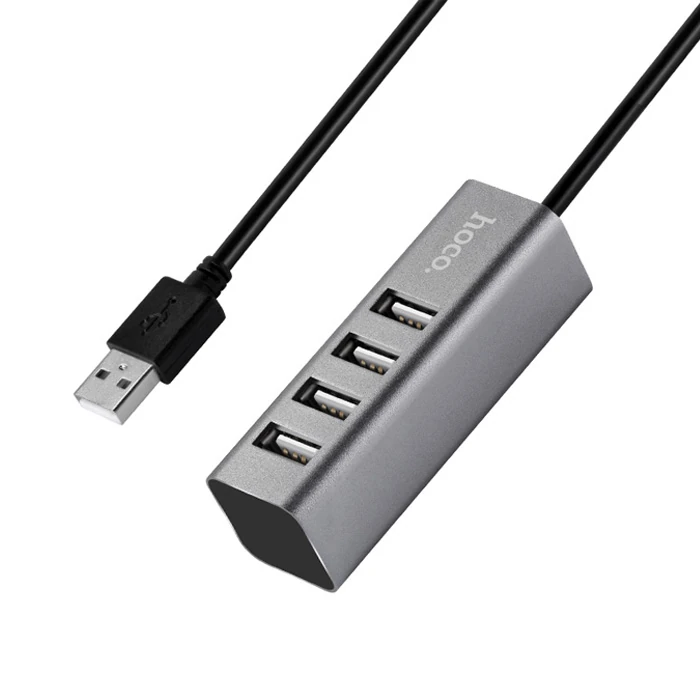 HOCO HB1 80cm Kablolu 4 Portlu USB Çoğaltıcı HUB Adaptör-(5775)