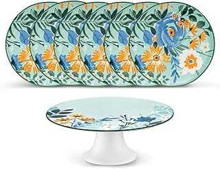 Jumbo Floral 6 Kişilik 7 Parça Pasta Takımı