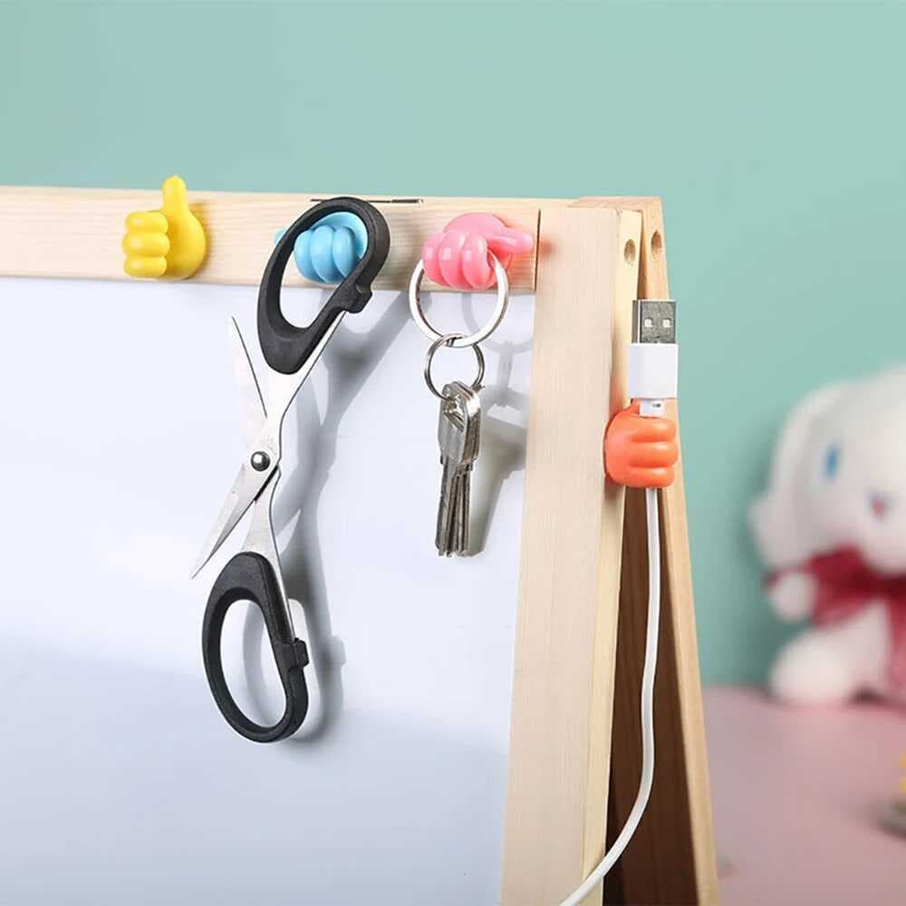 10 Adet Renkli Ok İşareti Kablo Sabitleyici Klipsler Kablo Düzenleyici Tutucu Yapışkanlı Askı (477477)