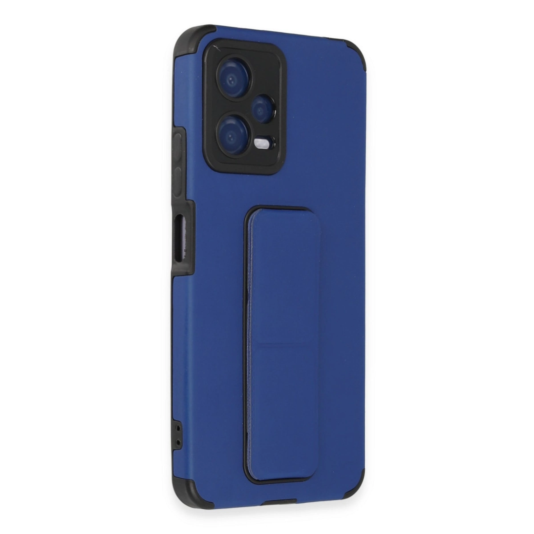 Xiaomi Poco X5 5g Kılıf Mega Standlı Silikon - Mavi