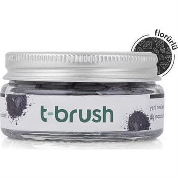 T-Brush Activated Charcoal Diş Macunu Tableti-Florürlü 50 TABLET