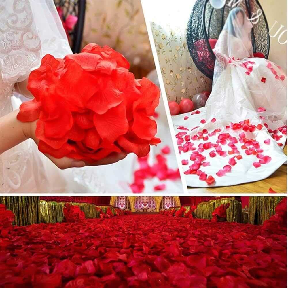 Nessiworld Kırmızı Renk Gül Yaprağı Şekilli Konfeti – 1 Paket 100 Adet