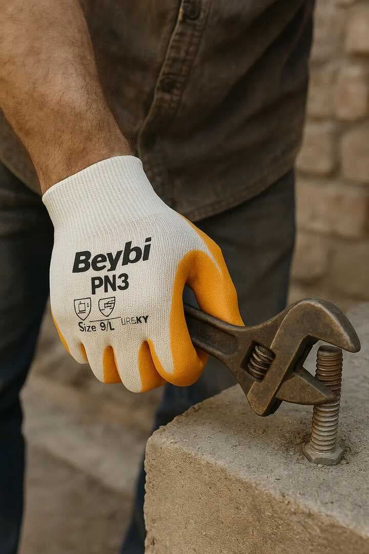 Pn3 Sarı Iş Eldiveni Polyester Örme Nitril Beybi Royaleks Group - 6 Çift