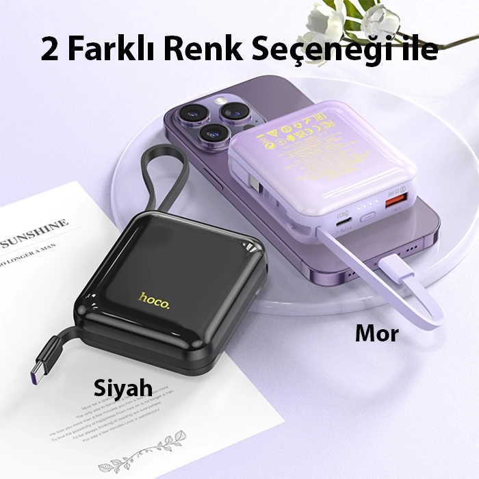 HOCO Q23 Blade 10000mAh 22.5W+PD20W Kablolu Powerbank-(5775)