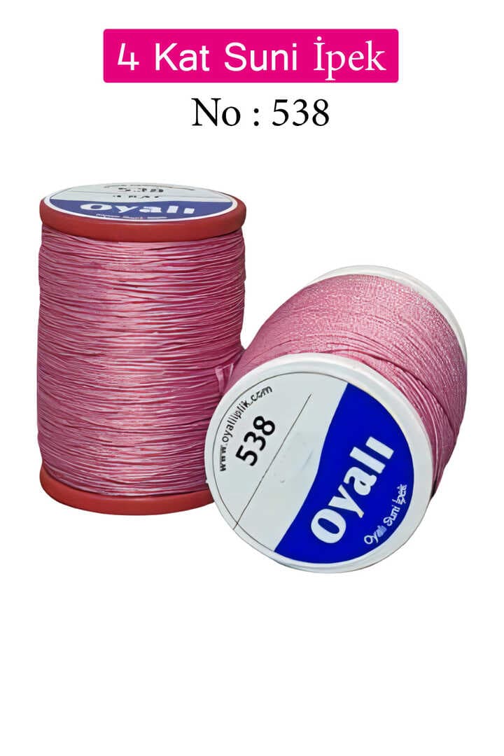 Oyalı 4 Kat Suni İpek İplik İğne Oyası Boncuk İpi Tığ Oyası No:538