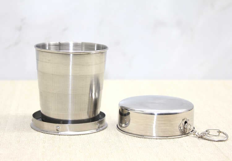 Katlanabilir Tekli Paslanmaz Çelik Shot Bardak - Model 1