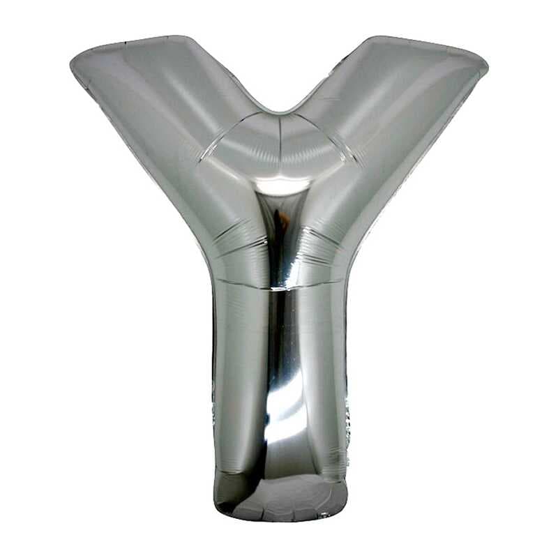 Y Harf Folyo Balon Gümüş Renk  40 inç (4767)