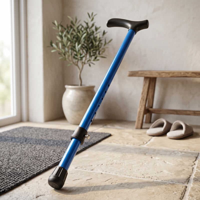 Ayarlanabilir Metal Pimli Baston - Ergonomik Saplı - Yürüyüş Desteği