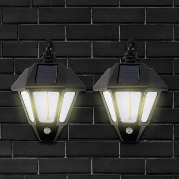 2'li Solar Cob Led Sensörlü Duvar Lambası