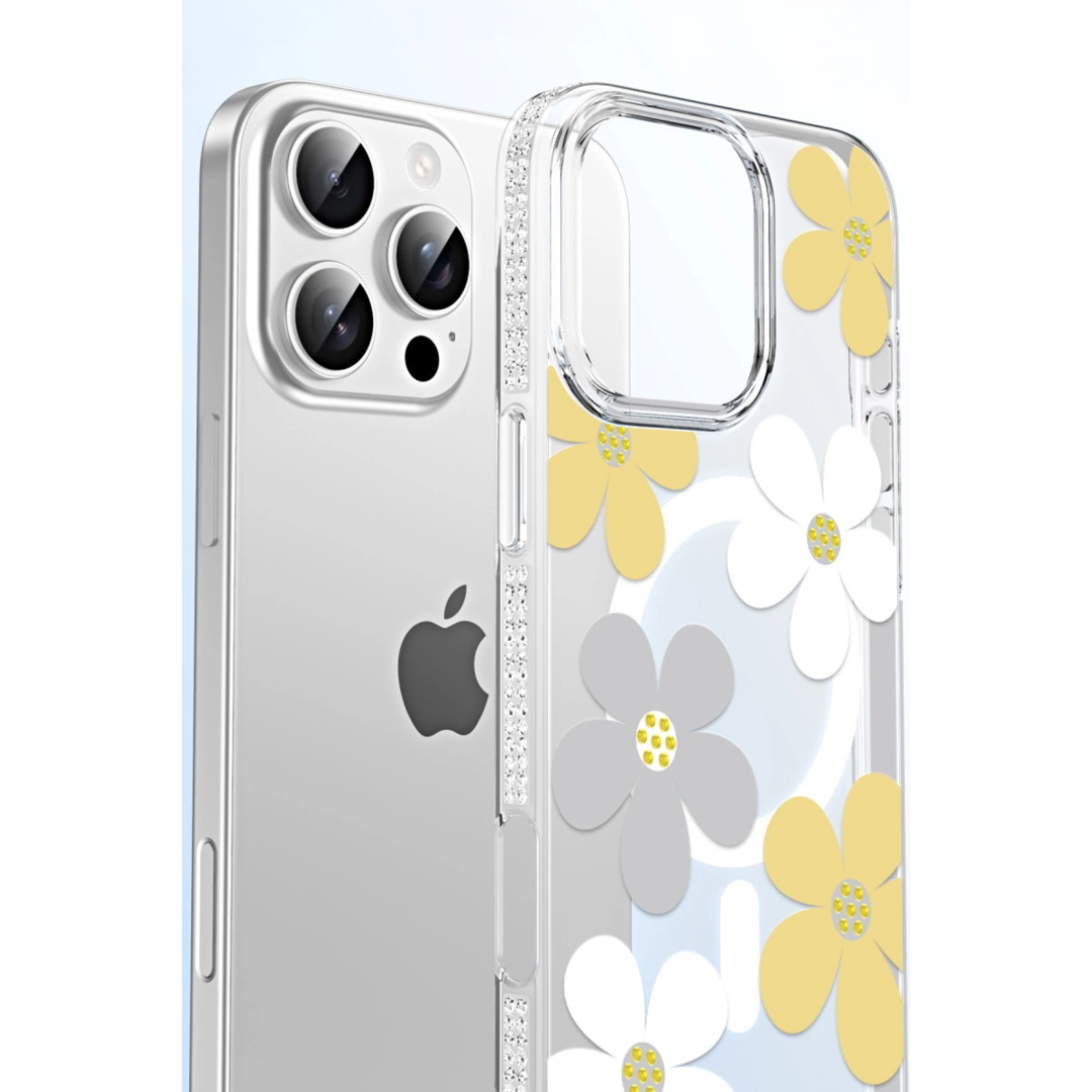 Joko Apple İphone 14 Floral Magsafe Kapak - Sarı