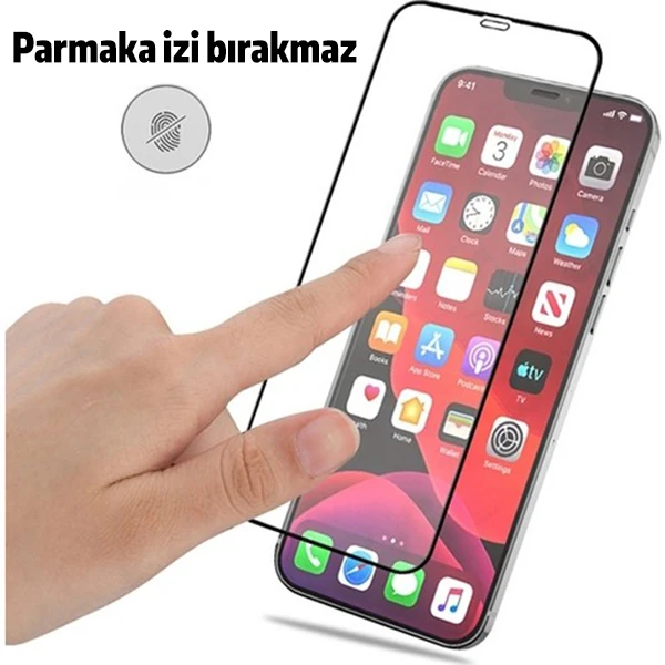 BEST iPhone 12 / 12 Pro 6.1 9H 3D Tempered Full Cam Ekran Koruyucu-(5775)