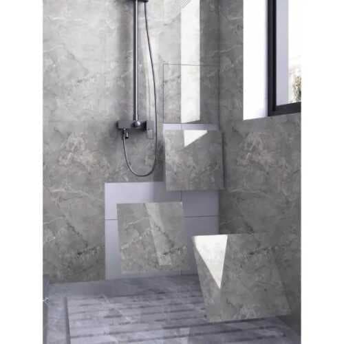 Gri Mermer Desen Duvar Sticker (30x30)