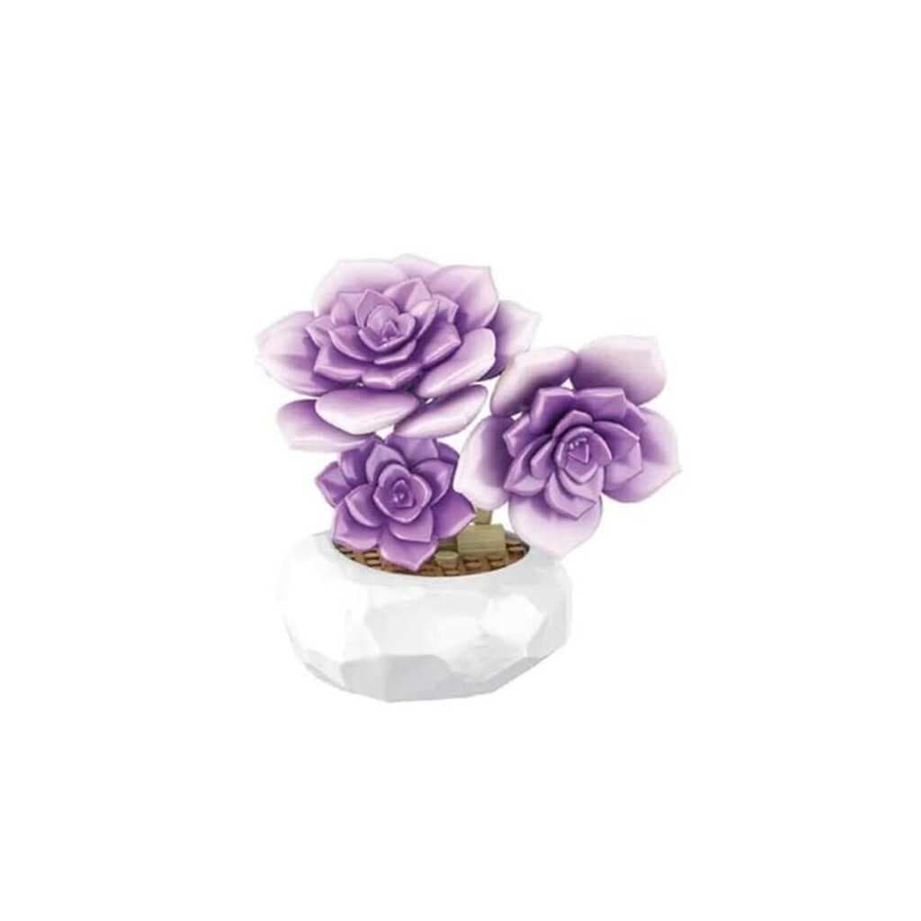 P657061 MOR SUKULENT MODEL 76 PARÇA BLOCK OYUNCAK