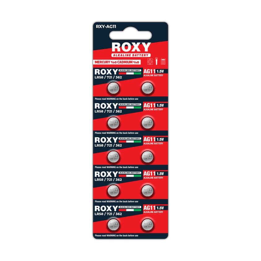 AG11 LR58/LR721/362 21 Mah Alkalin Düğme Pil 10 Lu Paket (477477)