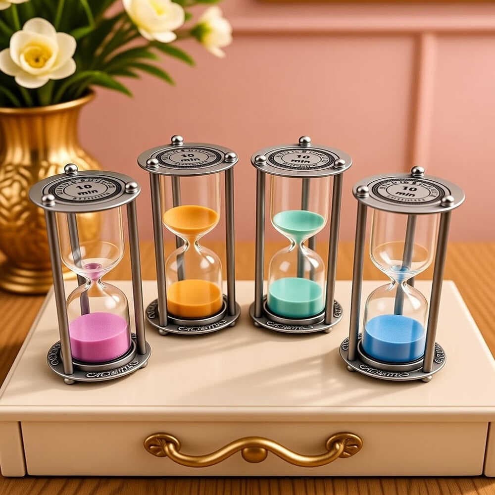 10 Dakikalık Metal Vintage Kum Saati