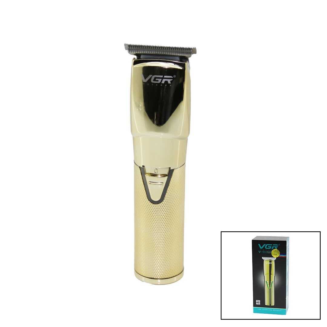 GOLD KROM KAPLAMA GÖVDE  SAÇ - SAKAL KESME TRAŞ MAKİNESİ  USB ŞARJLI V-903 (5430)