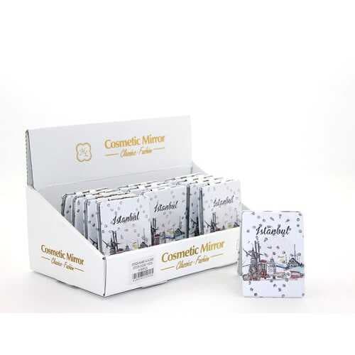Taşlı İstanbul Tasarımı El Aynası İnce Model 13