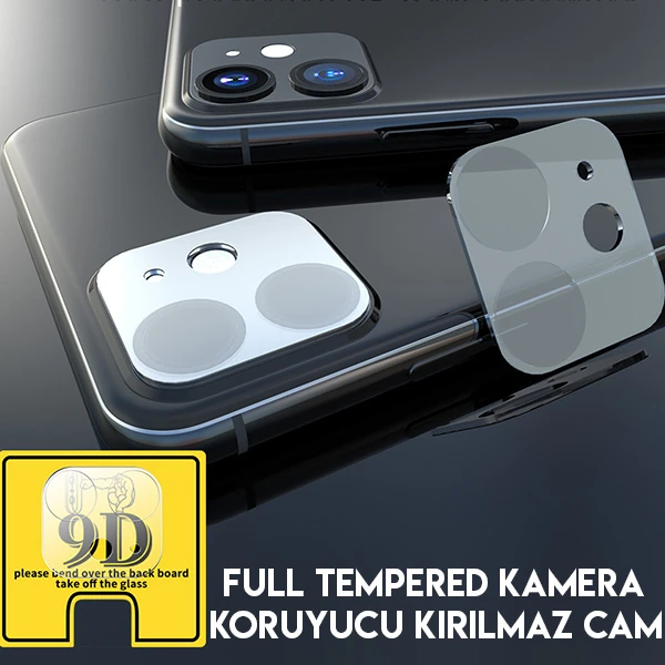 iPhone 11 6.1 full Tempered Kamera Koruyucu Kırılmaz Cam-(5775)