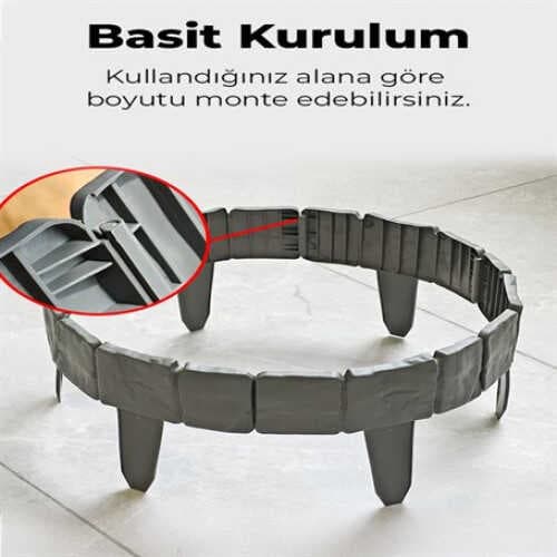 3'LÜ TAŞ GÖRÜNÜMLÜ BAHÇE ÇİTİ