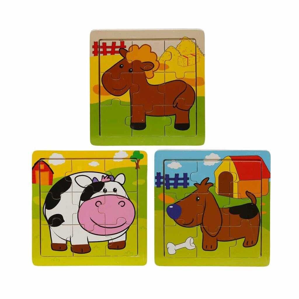 S00002907 PUZZLE ANIMALS 9 PCS 3 AST