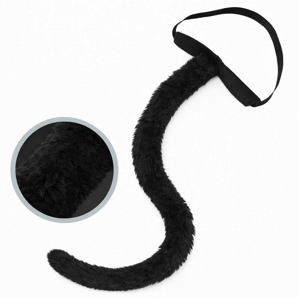 Siyah Peluş Kuyruk Şekil Verilebilir 70 cm (5430)
