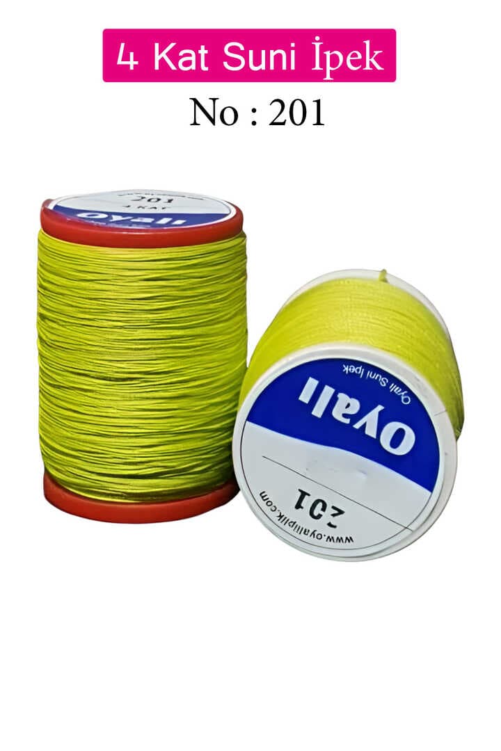 Oyalı 4 Kat Suni İpek İplik İğne Oyası Boncuk İpi Tığ Oyası No:201