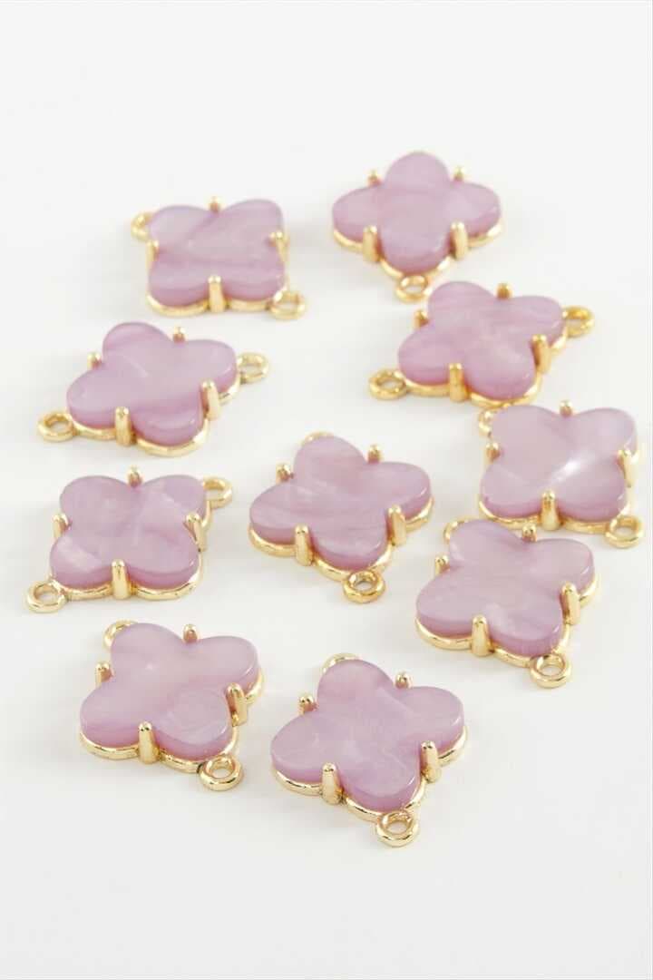 Çiçek Tek Kulp Polyester Bileklik ve Kolye Ucu Aparatı 1 Adet