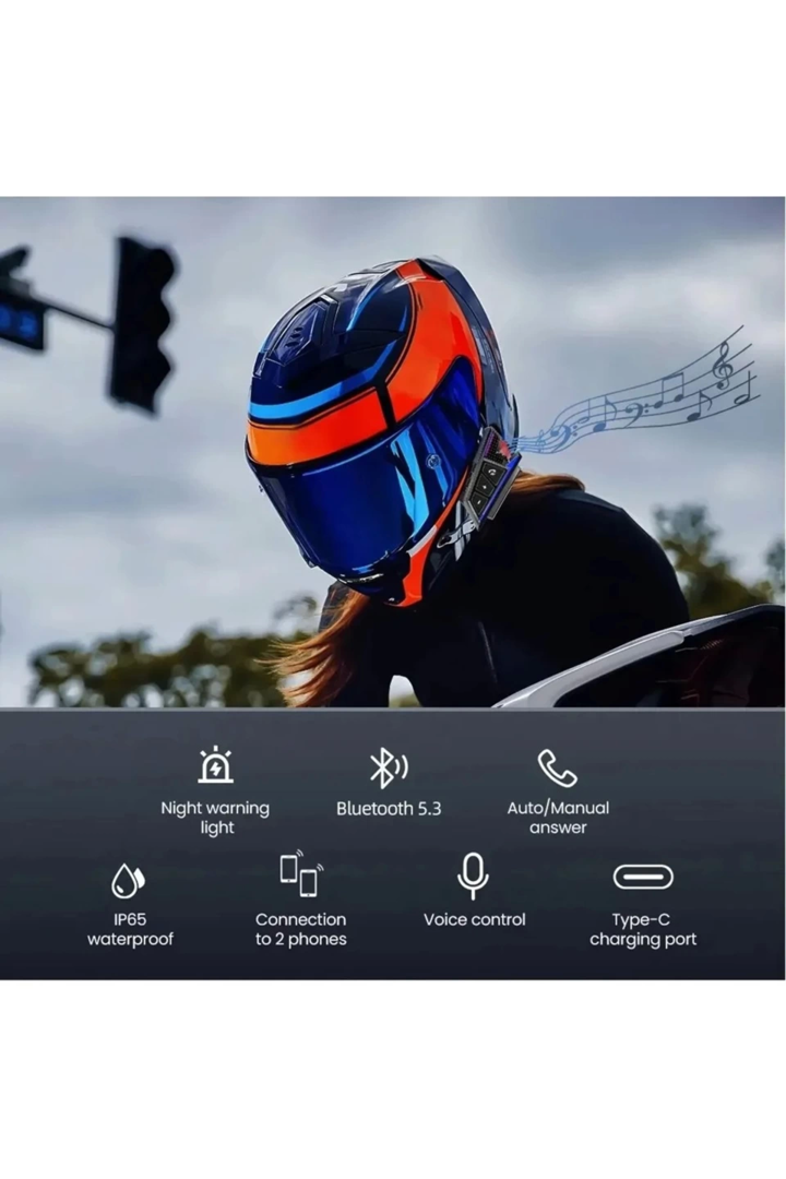 Bt40 Kask Kulaklık Bluetooth Motosiklet Kulaklık Intercom 5.3
