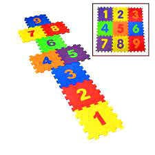 ÇOK  RAKAMLI 9 PARÇA SOFT YER MATI KAROSU (5430)