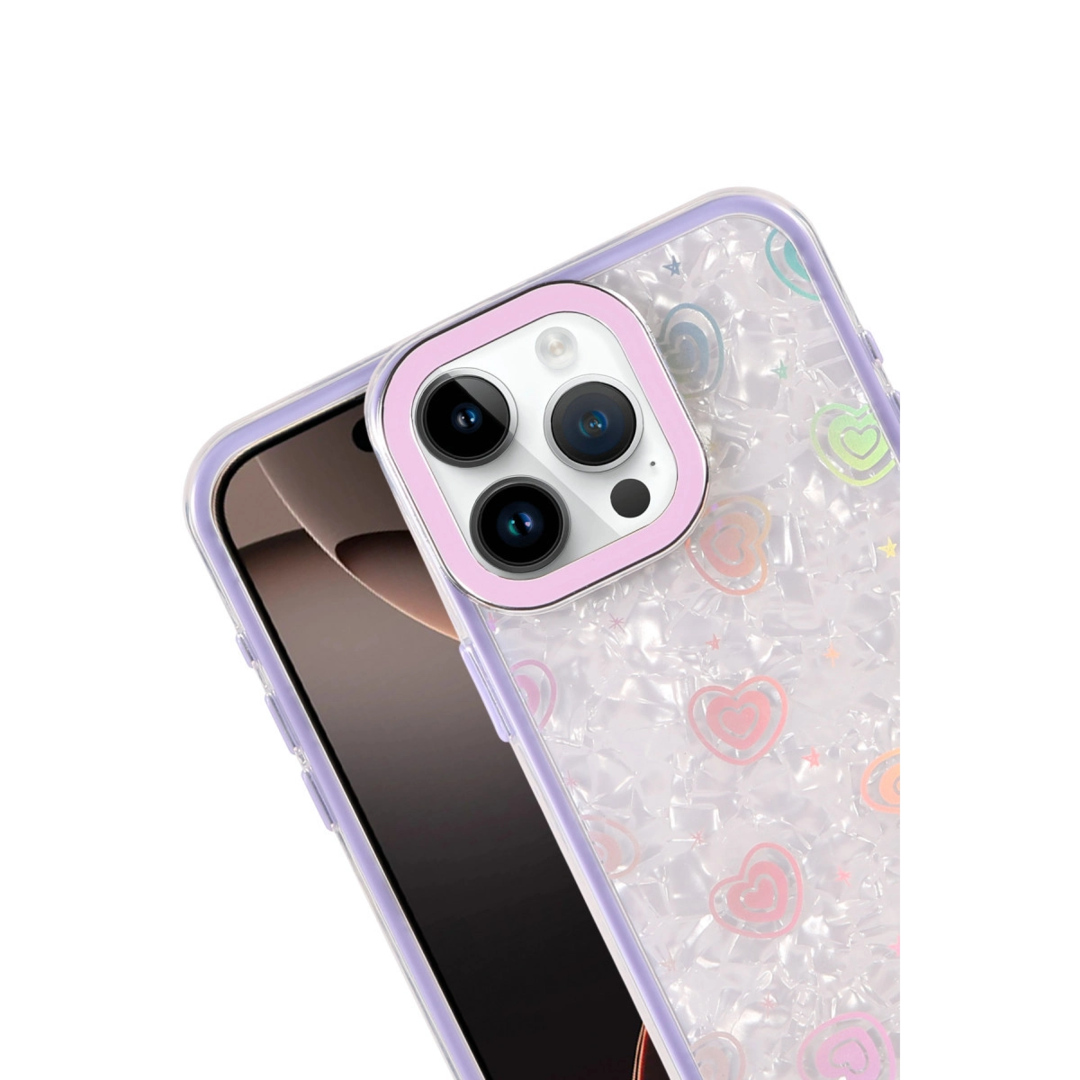 Apple İphone 14 Lumi Desenli Kapak - Mor
