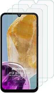 Microsonic Samsung Galaxy M15 Screen Protector Nano Glass Cam Ekran Koruyucu (3`lü Paket) [Galaxy M15 ile Uyumlu Ekran Koruyucu - Şeffaf]