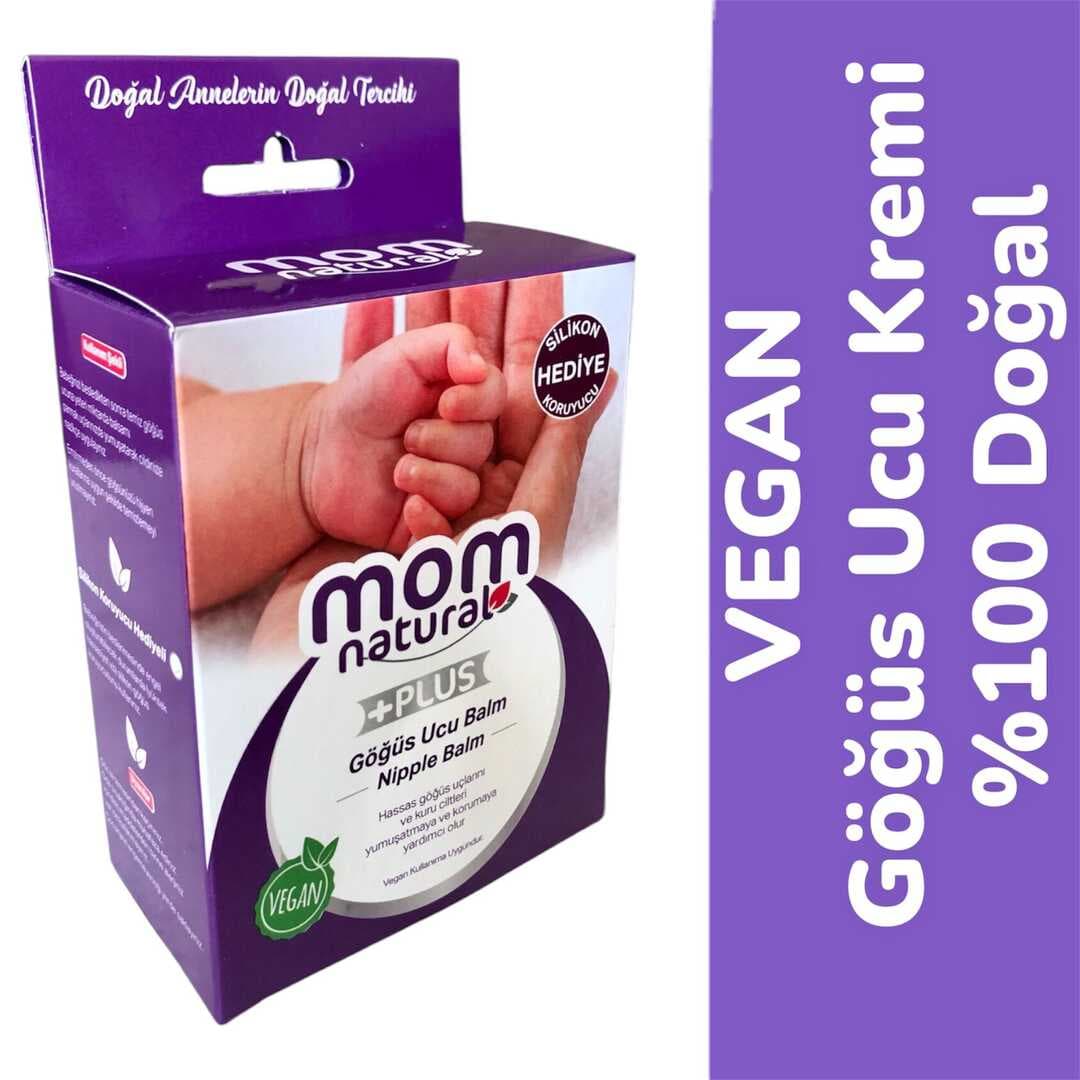 MOM NATURAL Göğüs Ucu Kremi(Balm) 30 ml - Silikon Koruyucu Hediyeli